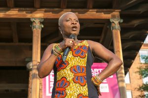 Angelique Kidjo, River To River Festival, 2013. Photo: Caroline Voagen Nelson.