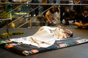 Eiko Otake, A Body in a Station. River To River Festival, 2015. Photo: Darial Sneed.