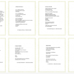 Two rows of four poems with a yellow outline