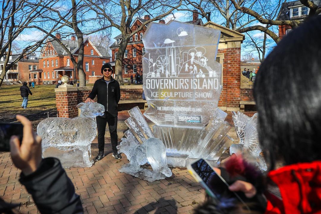 The Governors Island Ice Sculpture Show featured in Gothamist! LMCC
