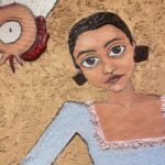 “Illusory Choices”, Mixed media on canvas, 36”x48”x1.5”, courtesy of Maryam Turkey