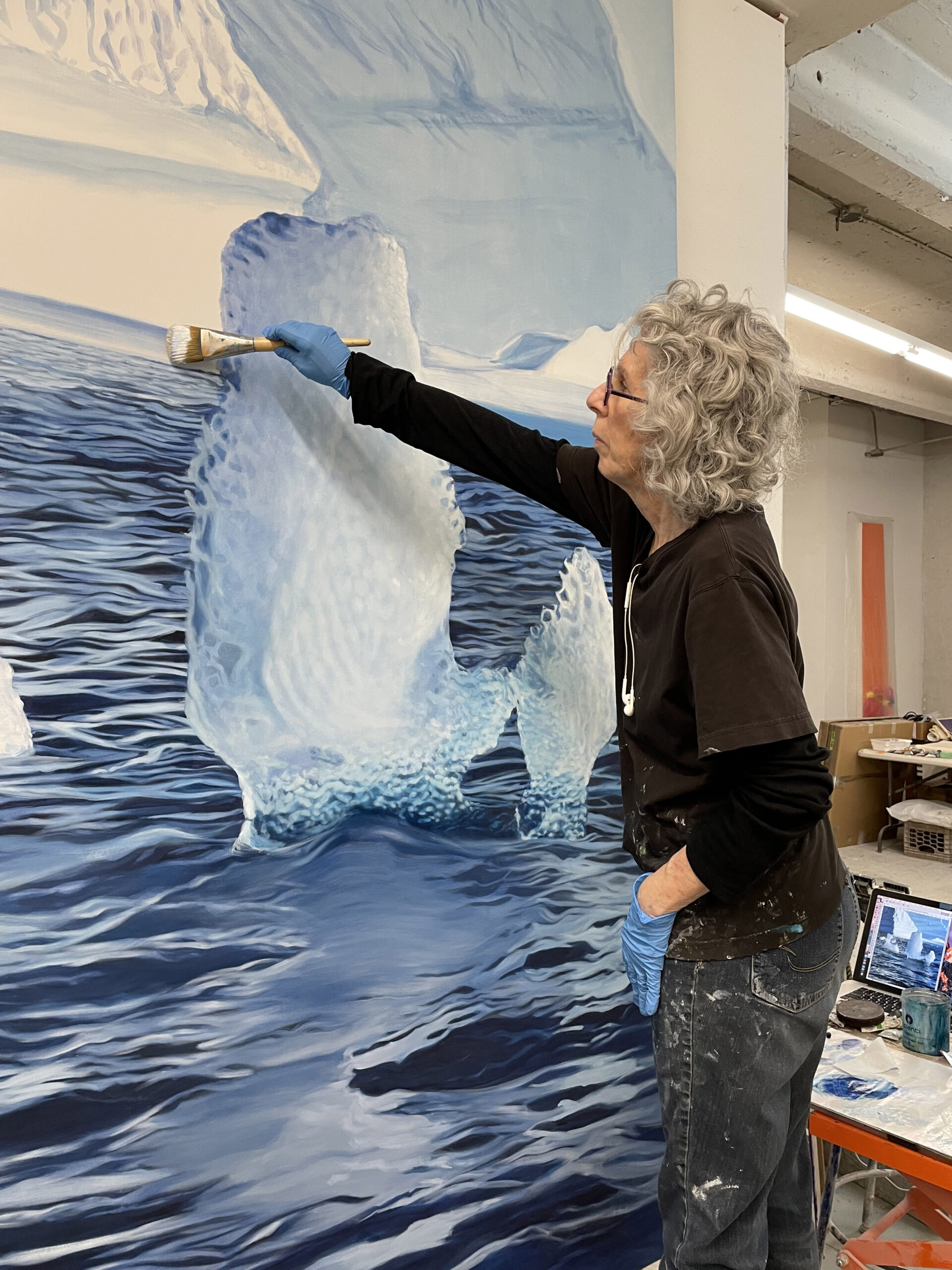 Working on Melville Bay, Summer 2025_photo credit Don Porcaro - Leslie Wayne