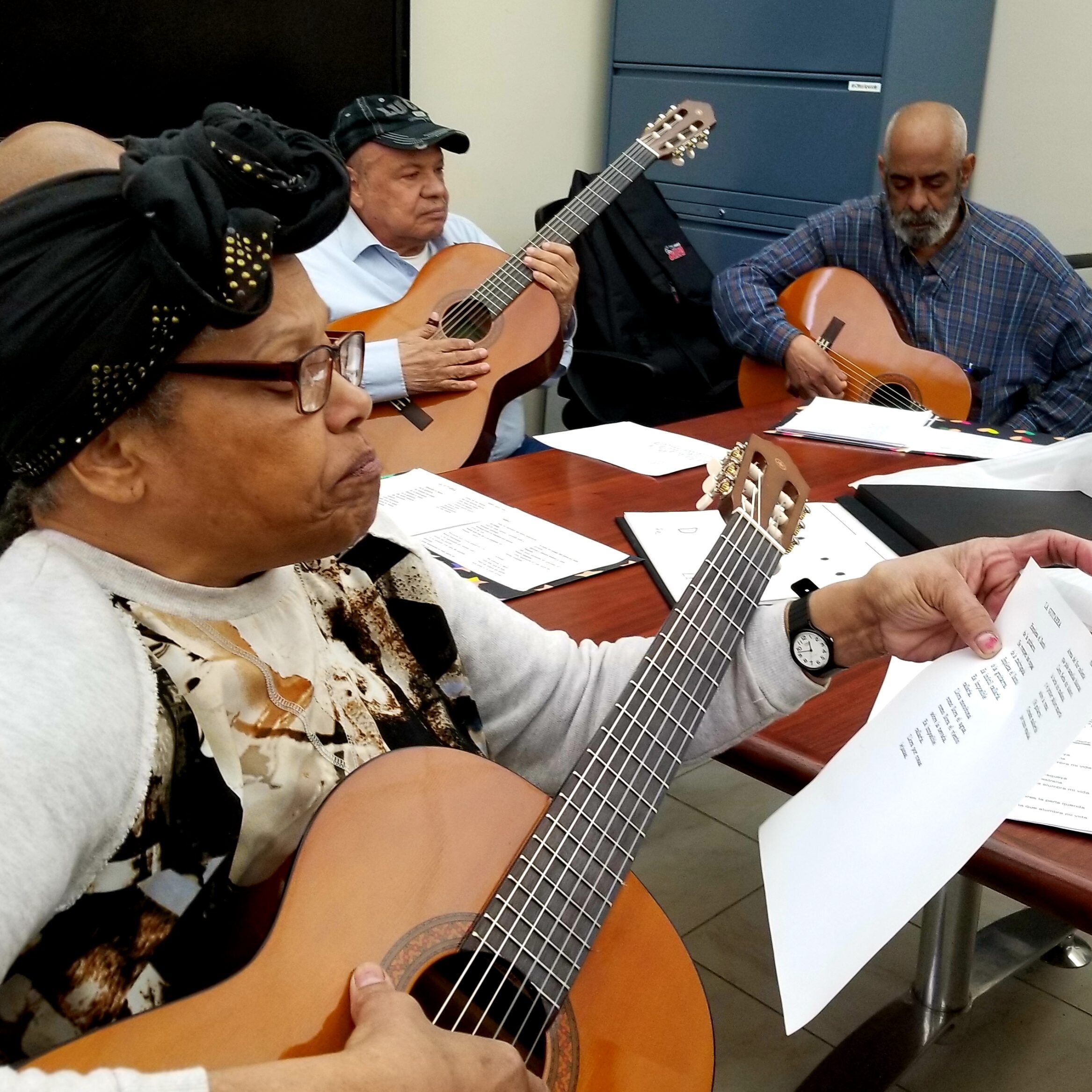 Spanish Guitar Workshop at COTHOA Luncheon Club Senior Center, Lisa Spraragen, SU-CASA 2020