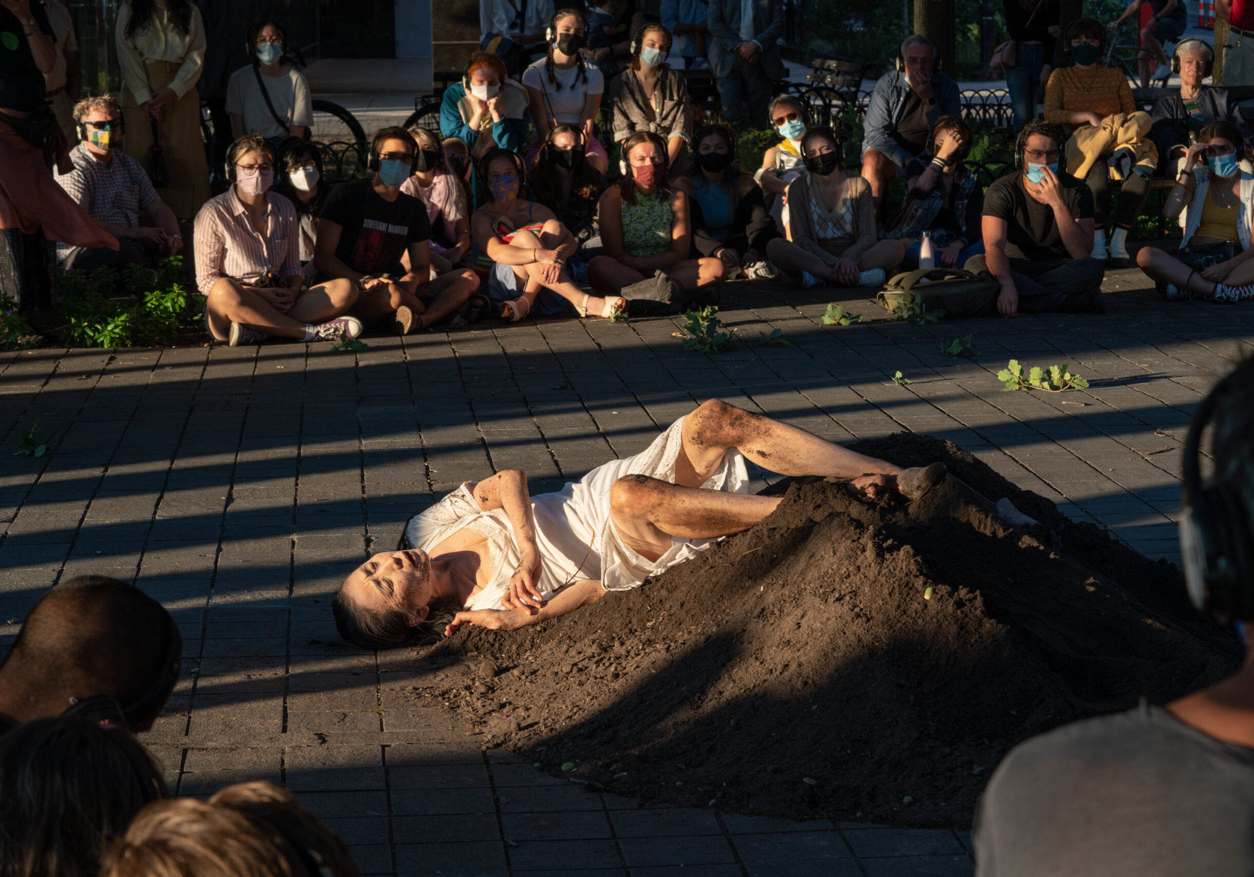 Eiko Otake: Slow Turn presented at Belvedere Plaza, Battery Park City in remembrance of 9/11. Photo by William Johnston